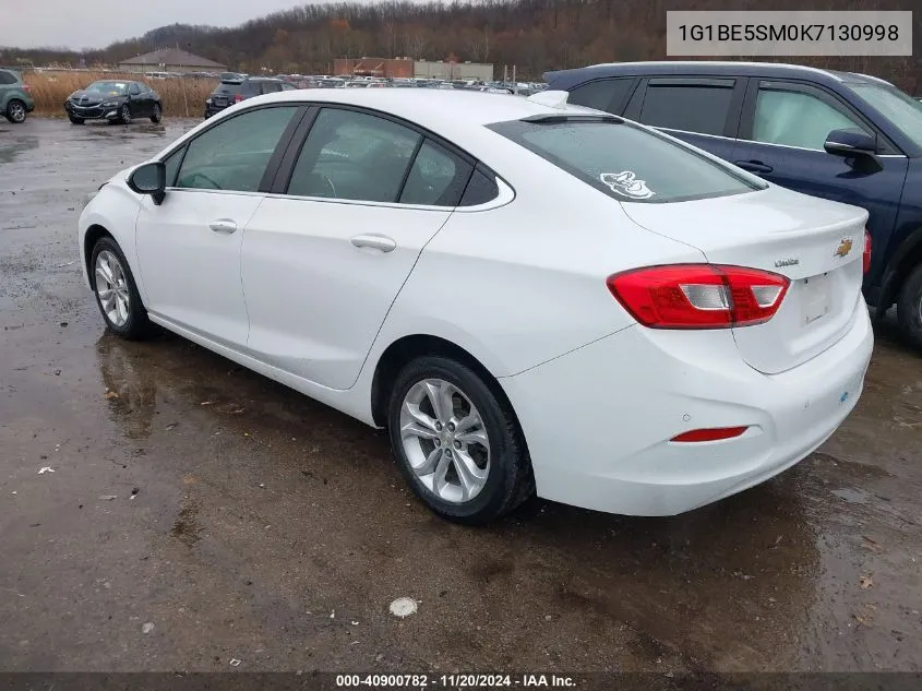 2019 Chevrolet Cruze Lt VIN: 1G1BE5SM0K7130998 Lot: 40900782