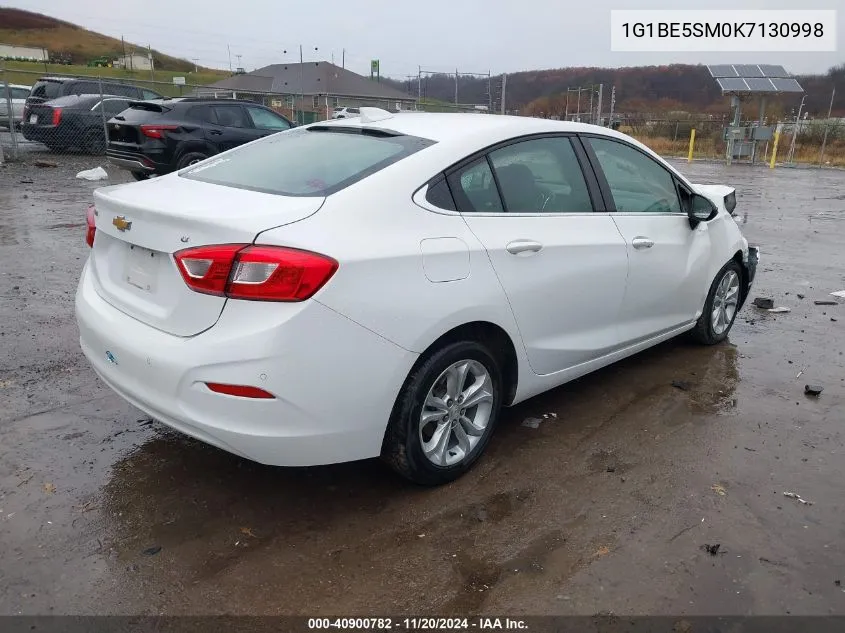 2019 Chevrolet Cruze Lt VIN: 1G1BE5SM0K7130998 Lot: 40900782