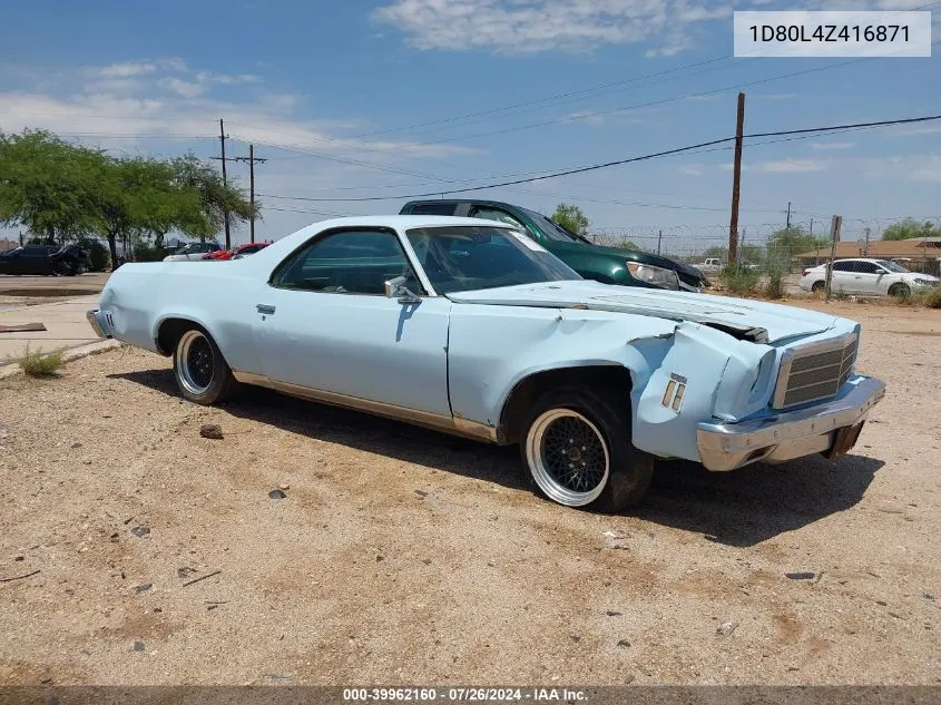 1975 Chevrolet El Camino VIN: 1D80L4Z416871 Lot: 39962160