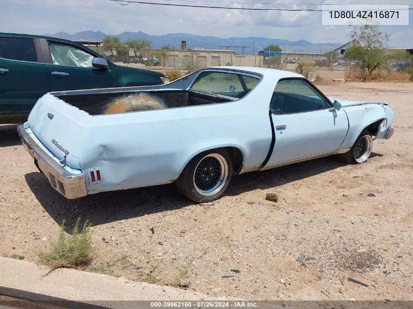 1975 Chevrolet El Camino VIN: 1D80L4Z416871 Lot: 39962160