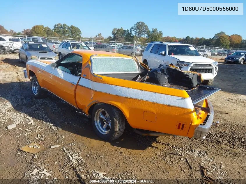 1977 Chevrolet El Camino VIN: 1D80U7D5000566000 Lot: 40597109