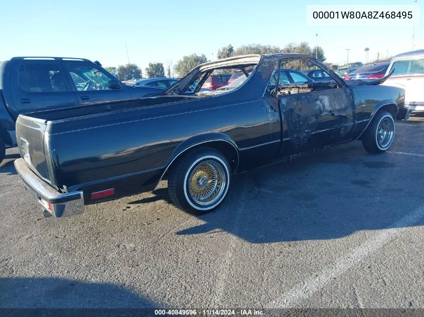 1978 Chevrolet El Camino VIN: 00001W80A8Z468495 Lot: 40849596