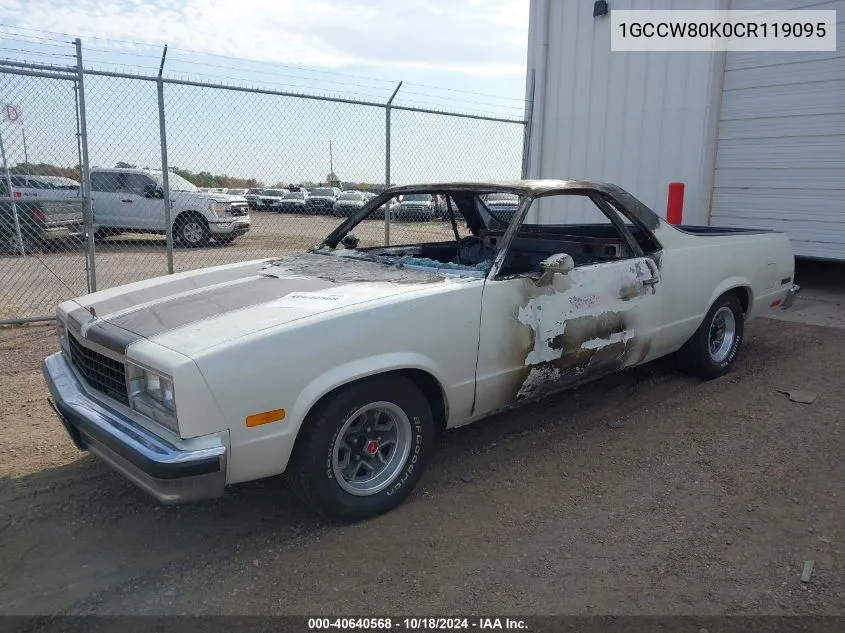 1GCCW80K0CR119095 1982 Chevrolet El Camino