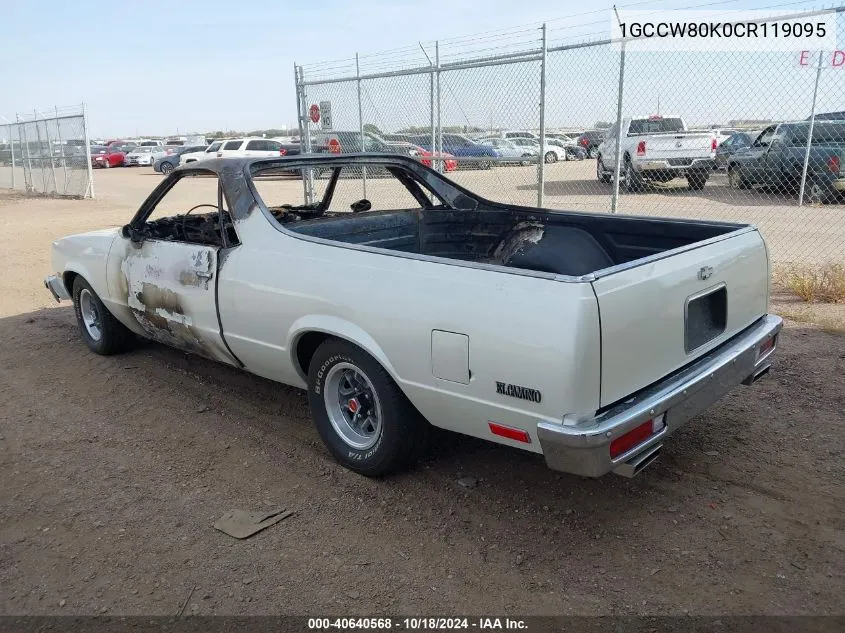 1GCCW80K0CR119095 1982 Chevrolet El Camino