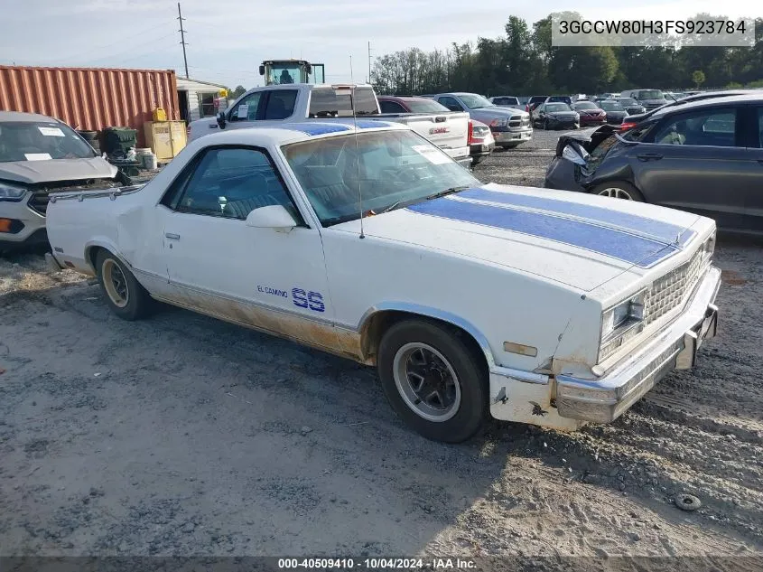 3GCCW80H3FS923784 1985 Chevrolet El Camino