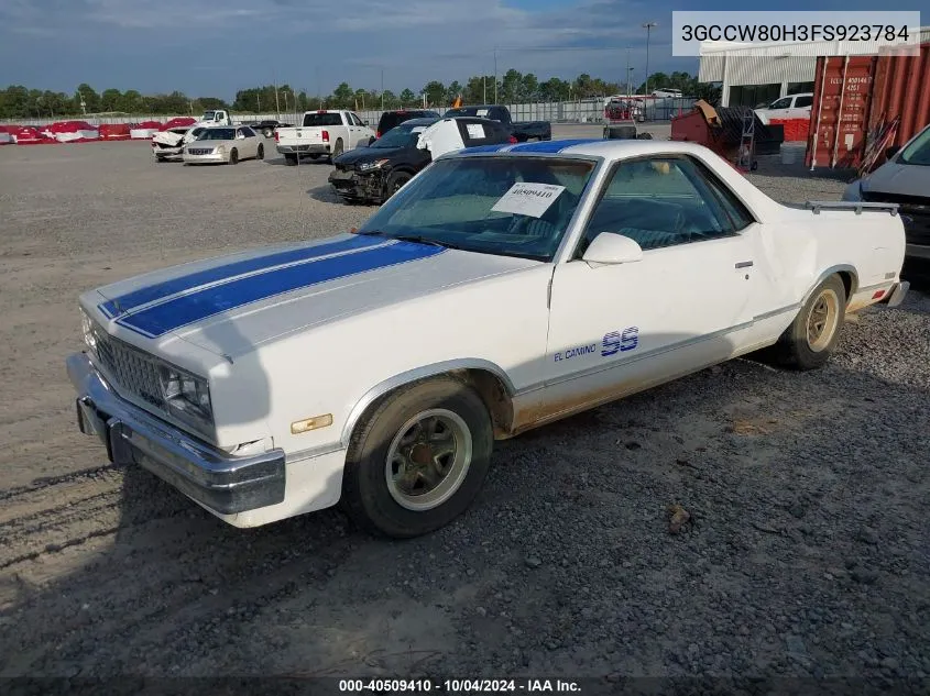 3GCCW80H3FS923784 1985 Chevrolet El Camino