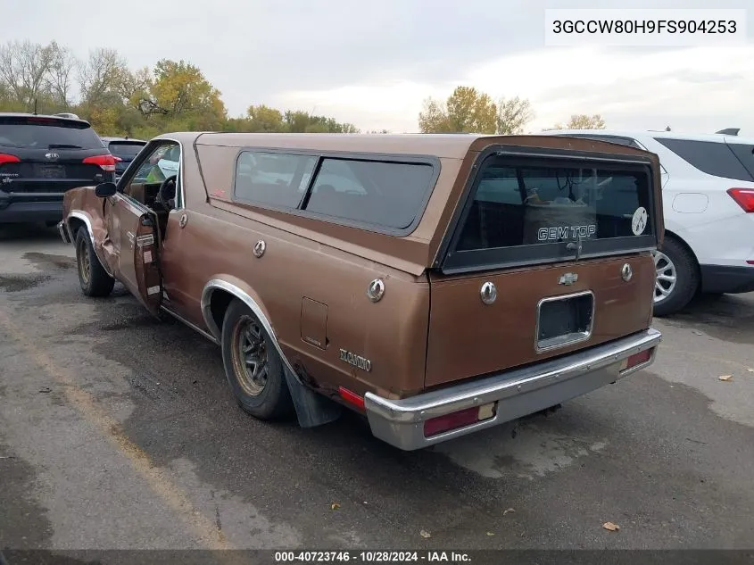 3GCCW80H9FS904253 1985 Chevrolet El Camino