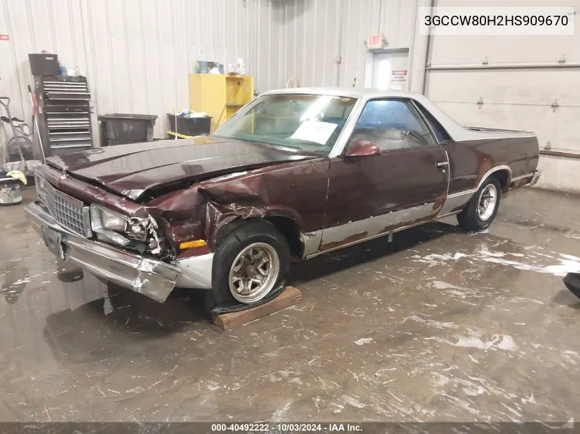 3GCCW80H2HS909670 1987 Chevrolet El Camino