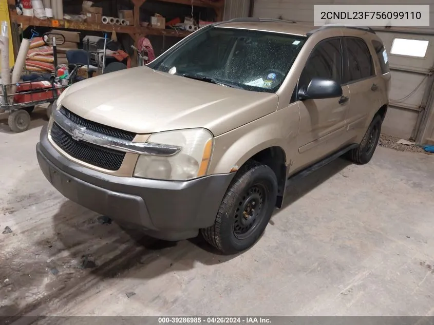 2005 Chevrolet Equinox Ls VIN: 2CNDL23F756099110 Lot: 39286985