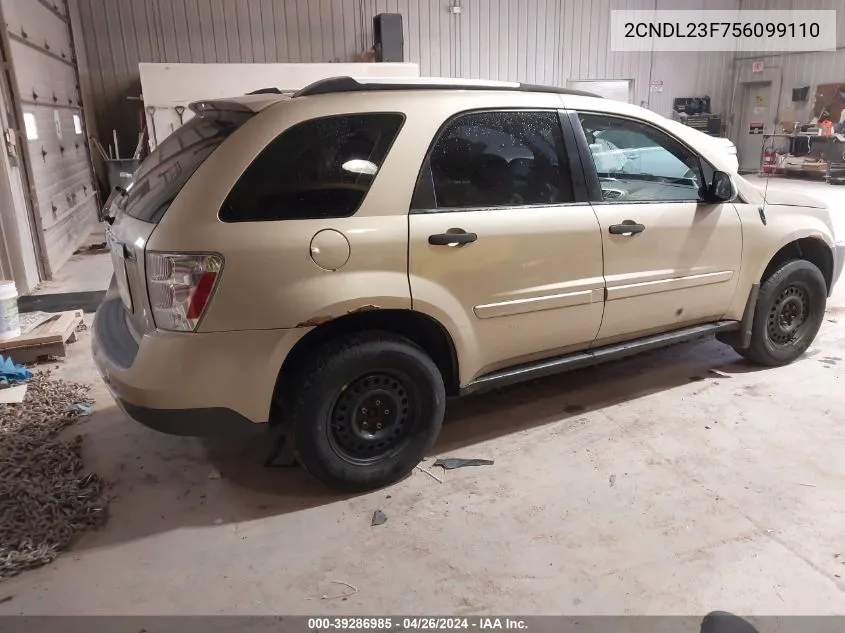 2005 Chevrolet Equinox Ls VIN: 2CNDL23F756099110 Lot: 39286985