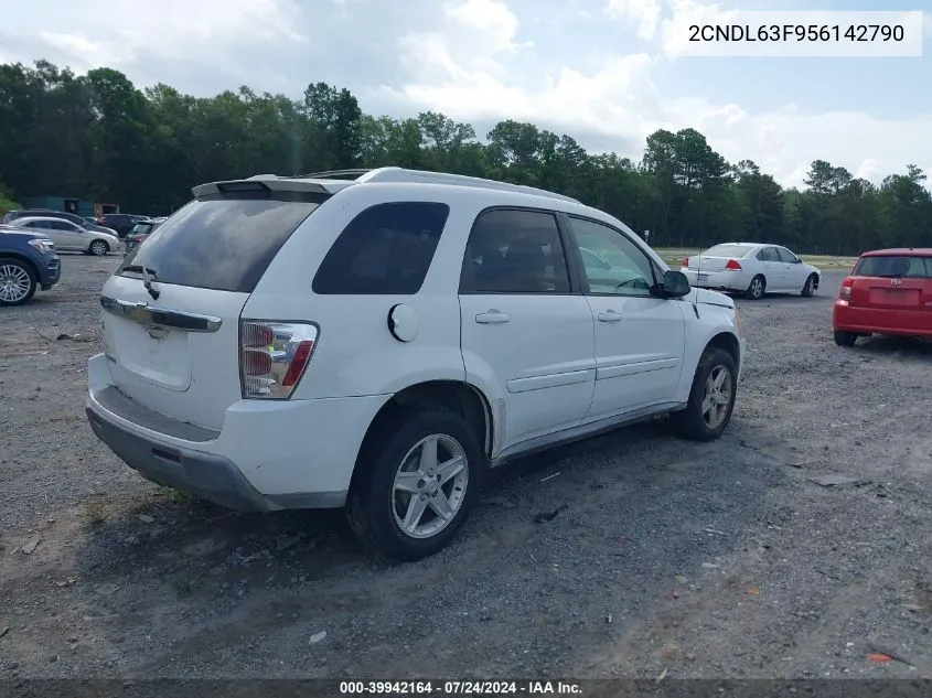 2005 Chevrolet Equinox Lt VIN: 2CNDL63F956142790 Lot: 39942164