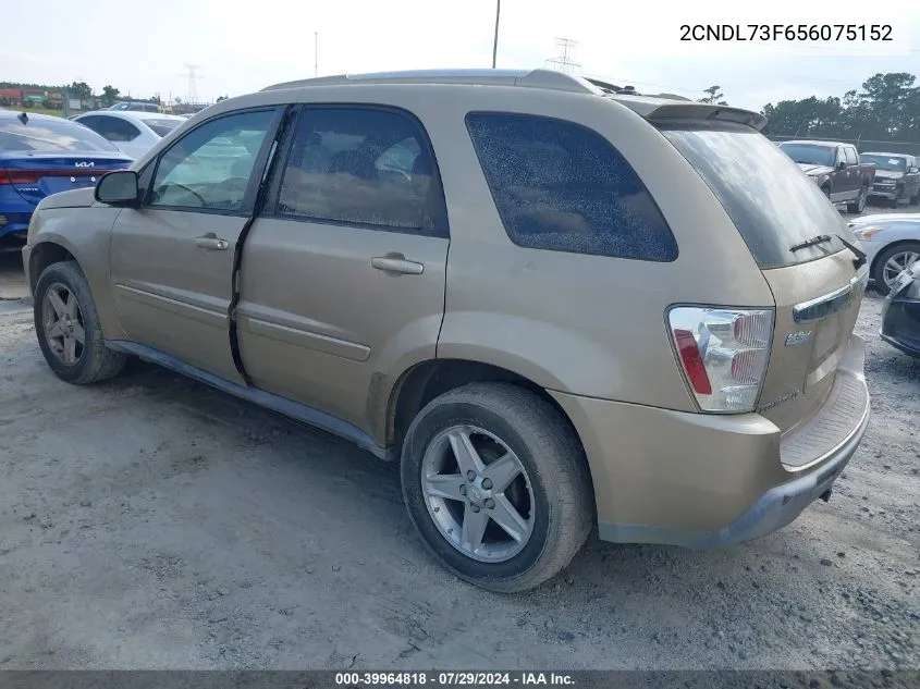 2005 Chevrolet Equinox Lt VIN: 2CNDL73F656075152 Lot: 39964818