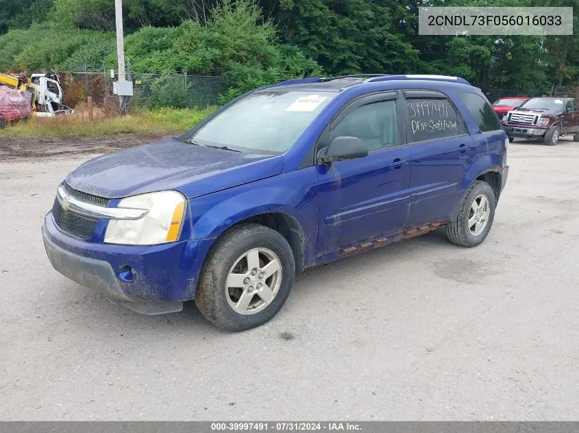 2005 Chevrolet Equinox Lt VIN: 2CNDL73F056016033 Lot: 39997491