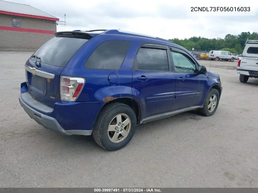 2005 Chevrolet Equinox Lt VIN: 2CNDL73F056016033 Lot: 39997491