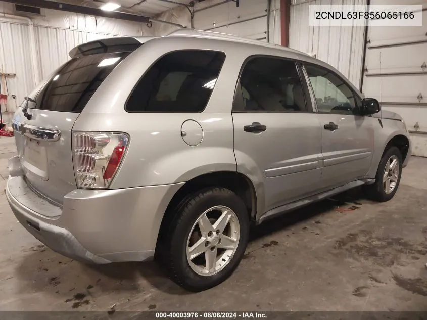 2005 Chevrolet Equinox Lt VIN: 2CNDL63F856065166 Lot: 40003976