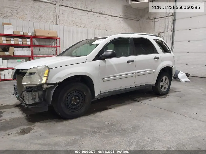 2005 Chevrolet Equinox Ls VIN: 2CNDL23F556060385 Lot: 40070579