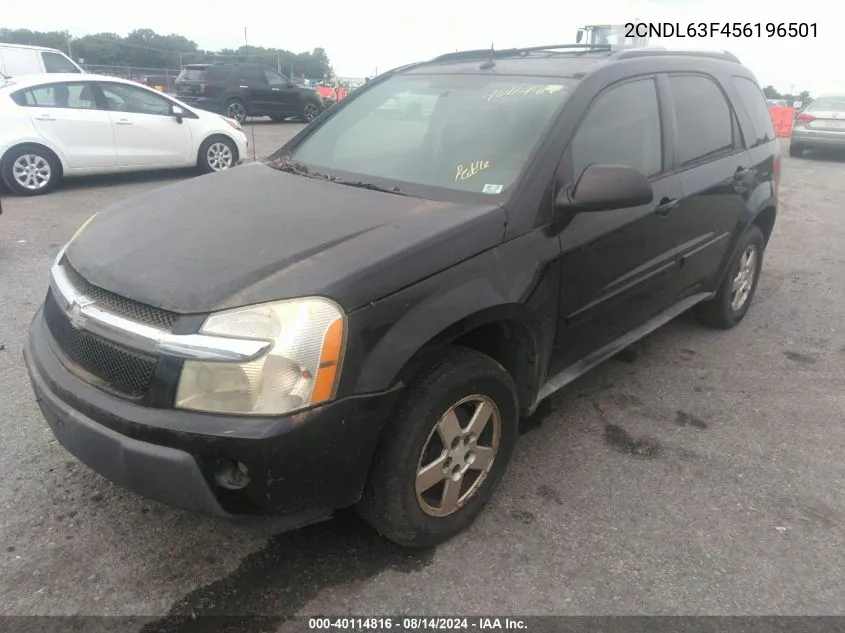 2005 Chevrolet Equinox Lt VIN: 2CNDL63F456196501 Lot: 40114816