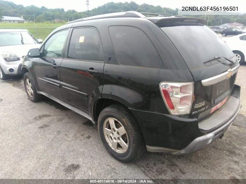 2005 Chevrolet Equinox Lt VIN: 2CNDL63F456196501 Lot: 40114816