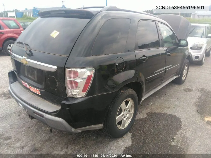 2005 Chevrolet Equinox Lt VIN: 2CNDL63F456196501 Lot: 40114816