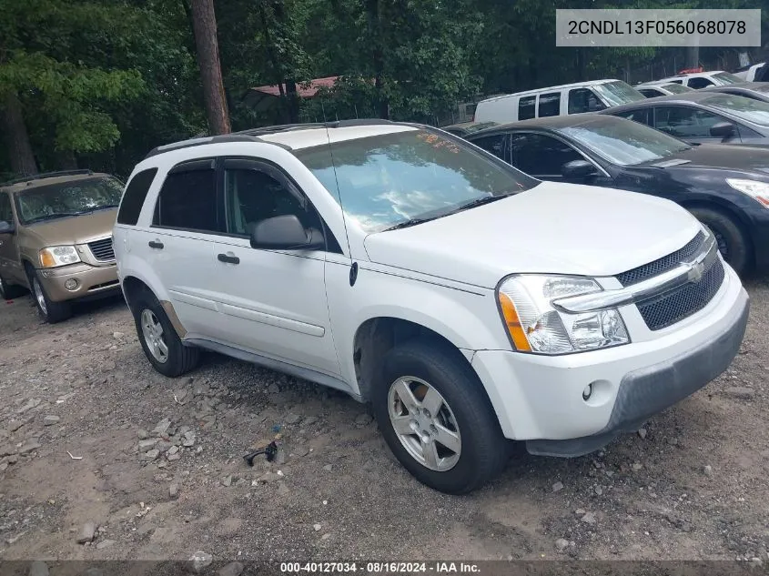 2005 Chevrolet Equinox Ls VIN: 2CNDL13F056068078 Lot: 40127034