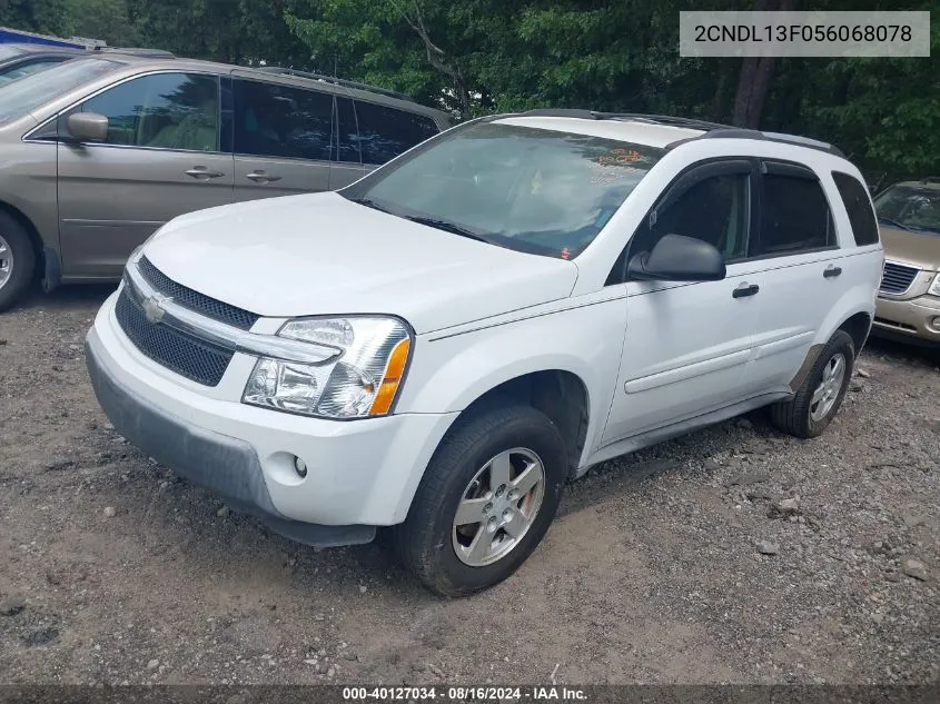 2005 Chevrolet Equinox Ls VIN: 2CNDL13F056068078 Lot: 40127034