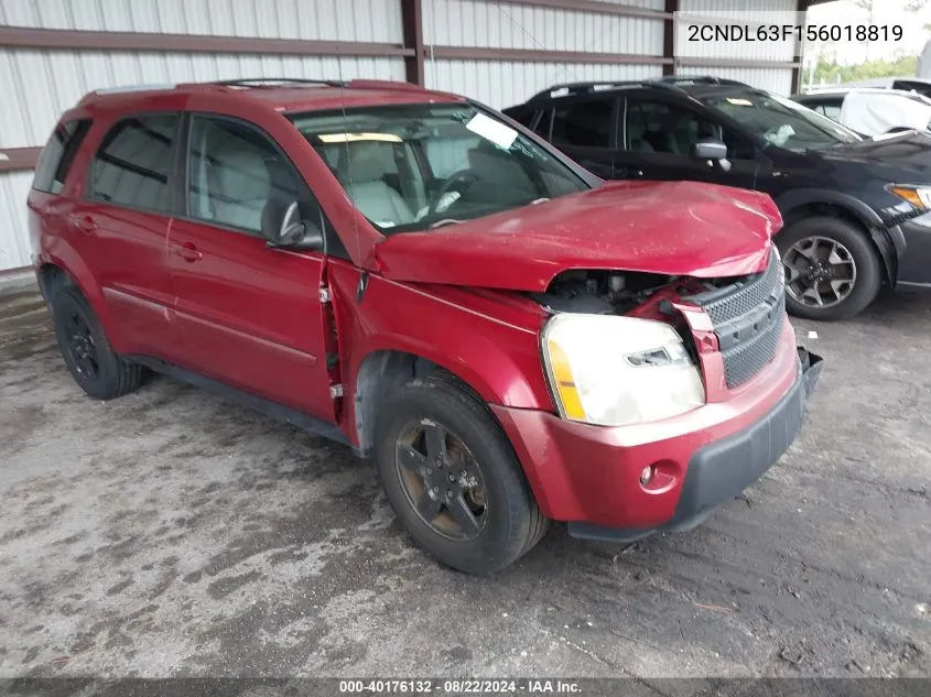 2005 Chevrolet Equinox Lt VIN: 2CNDL63F156018819 Lot: 40176132