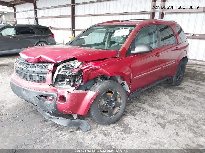 2005 Chevrolet Equinox Lt VIN: 2CNDL63F156018819 Lot: 40176132