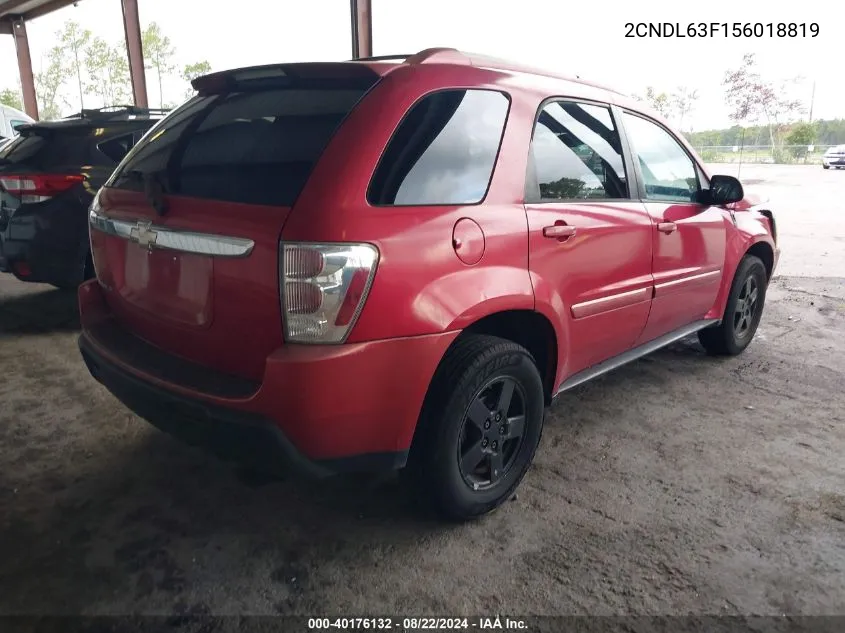 2005 Chevrolet Equinox Lt VIN: 2CNDL63F156018819 Lot: 40176132