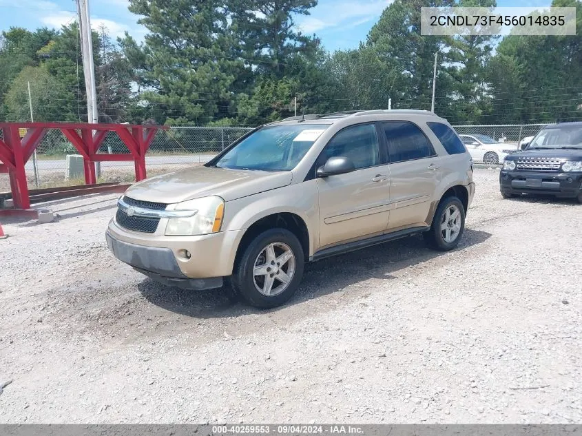 2005 Chevrolet Equinox Lt VIN: 2CNDL73F456014835 Lot: 40259553