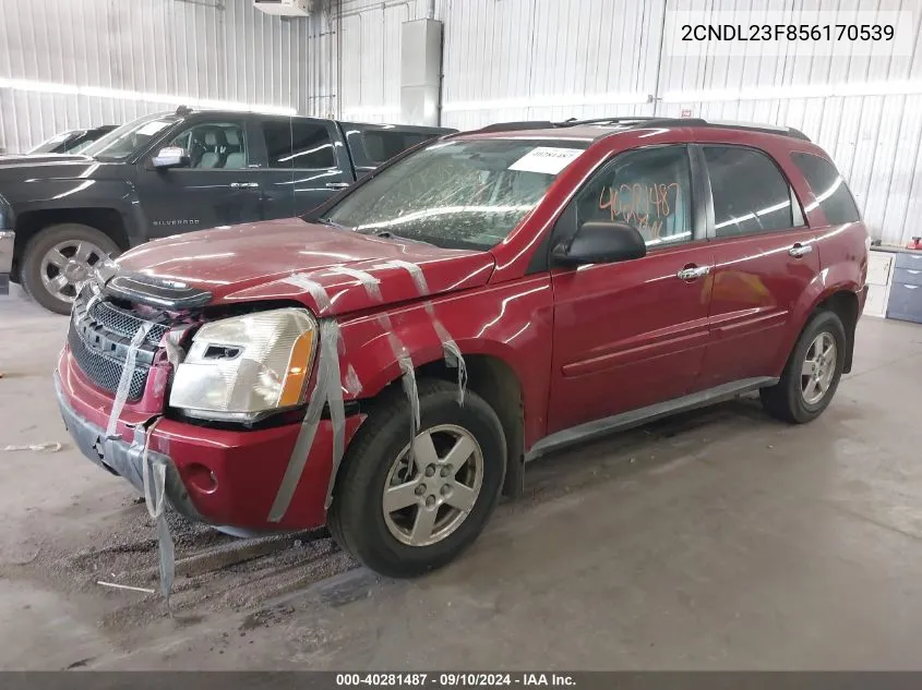 2005 Chevrolet Equinox Ls VIN: 2CNDL23F856170539 Lot: 40281487