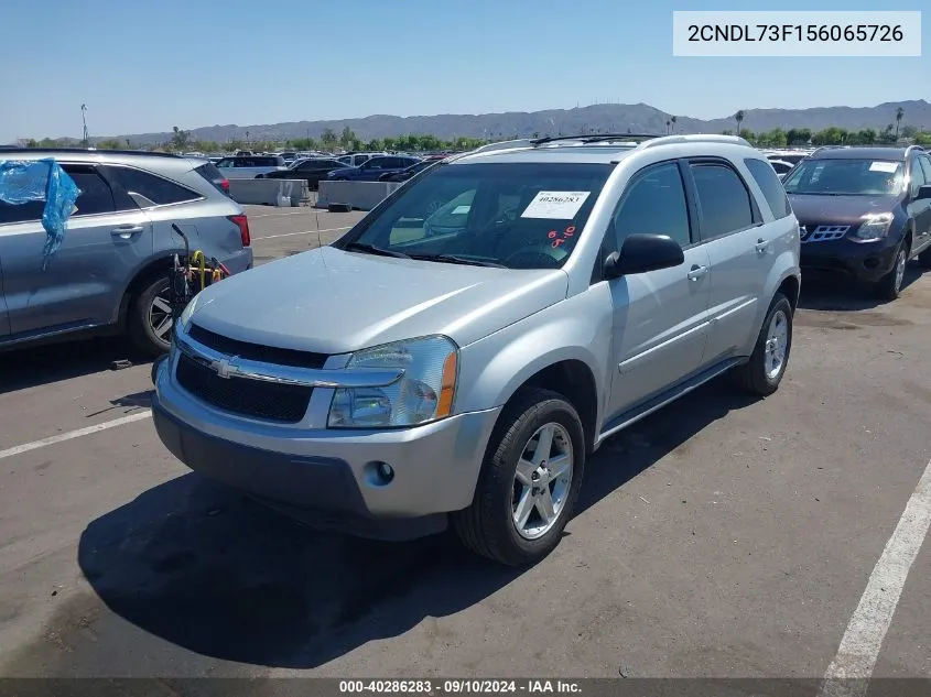 2005 Chevrolet Equinox Lt VIN: 2CNDL73F156065726 Lot: 40286283