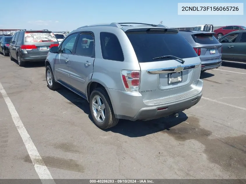 2005 Chevrolet Equinox Lt VIN: 2CNDL73F156065726 Lot: 40286283