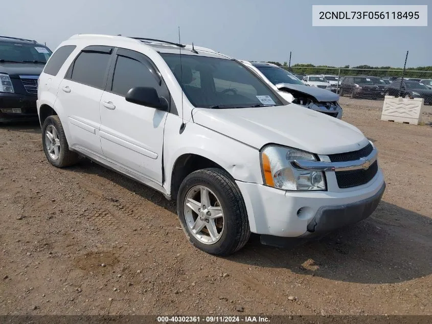 2005 Chevrolet Equinox Lt VIN: 2CNDL73F056118495 Lot: 40302361