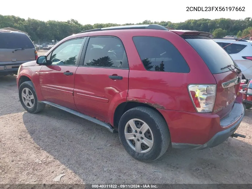 2005 Chevrolet Equinox Ls VIN: 2CNDL23FX56197662 Lot: 40311822