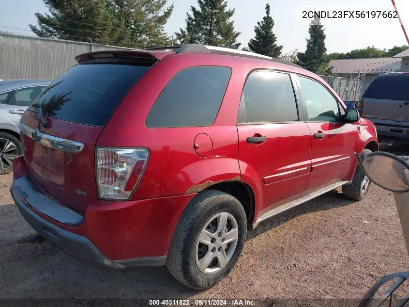 2005 Chevrolet Equinox Ls VIN: 2CNDL23FX56197662 Lot: 40311822