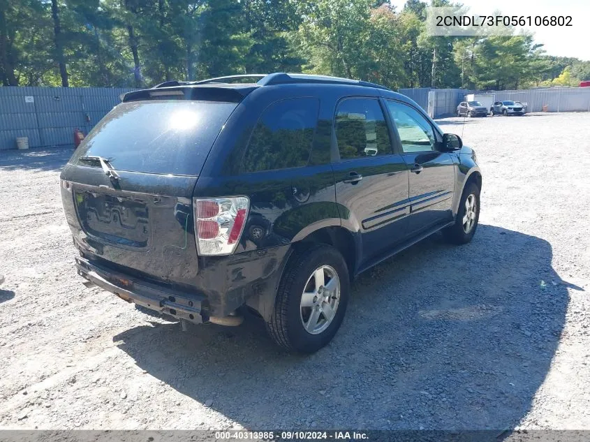 2005 Chevrolet Equinox Lt VIN: 2CNDL73F056106802 Lot: 40313985