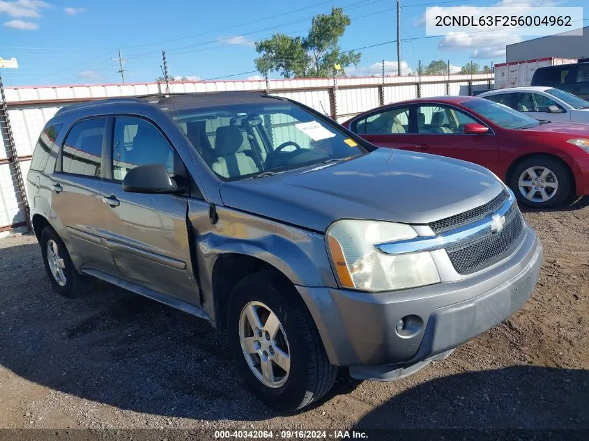 2005 Chevrolet Equinox Lt VIN: 2CNDL63F256004962 Lot: 40342064