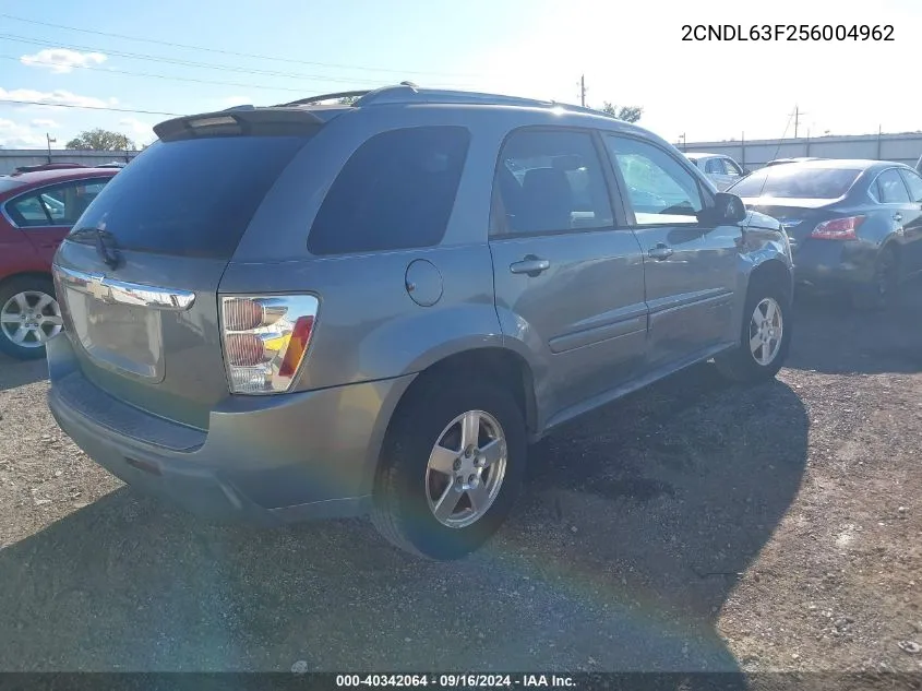 2005 Chevrolet Equinox Lt VIN: 2CNDL63F256004962 Lot: 40342064