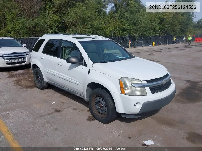 2005 Chevrolet Equinox Lt VIN: 2CNDL63F256124566 Lot: 40431316