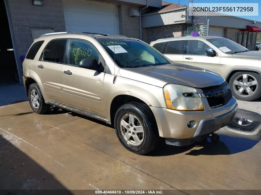 2005 Chevrolet Equinox Ls VIN: 2CNDL23F556172958 Lot: 40466610