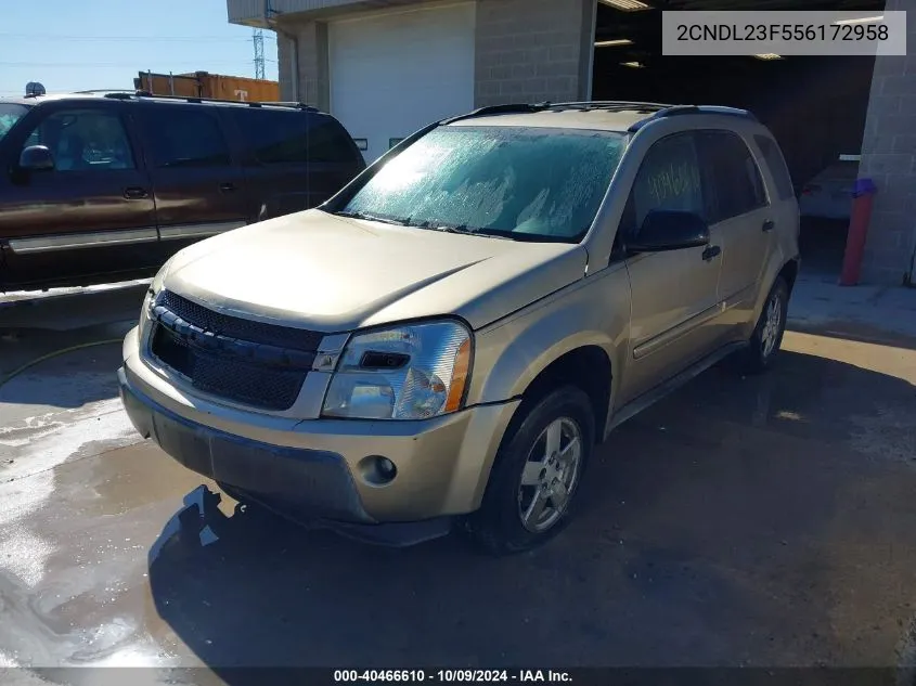 2005 Chevrolet Equinox Ls VIN: 2CNDL23F556172958 Lot: 40466610