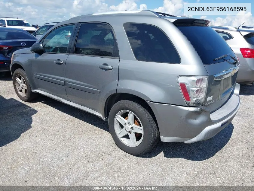 2005 Chevrolet Equinox Lt VIN: 2CNDL63F956168595 Lot: 40474546