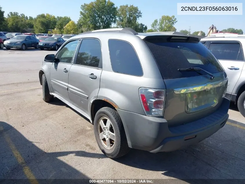 2005 Chevrolet Equinox Ls VIN: 2CNDL23F056063016 Lot: 40477094