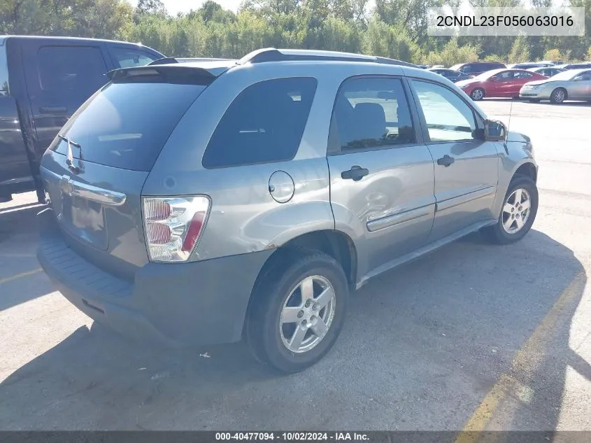 2005 Chevrolet Equinox Ls VIN: 2CNDL23F056063016 Lot: 40477094