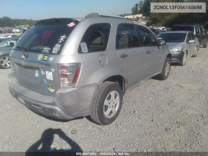 2005 Chevrolet Equinox Ls VIN: 2CNDL13F056165698 Lot: 40478802