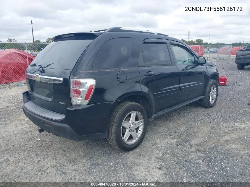 2005 Chevrolet Equinox Lt VIN: 2CNDL73F556126172 Lot: 40478820