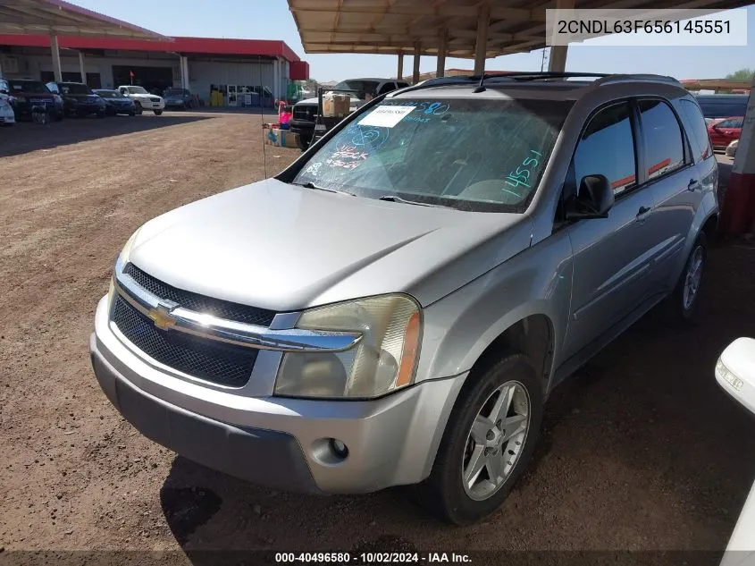 2005 Chevrolet Equinox Lt VIN: 2CNDL63F656145551 Lot: 40496580