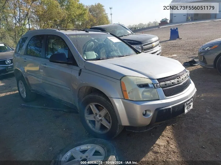 2005 Chevrolet Equinox Lt VIN: 2CNDL73F556051179 Lot: 40536375