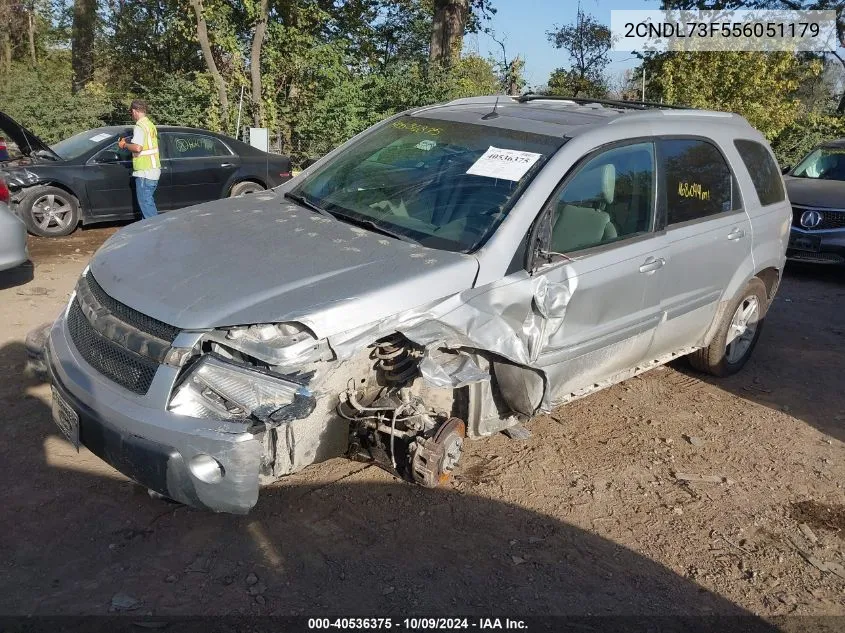 2005 Chevrolet Equinox Lt VIN: 2CNDL73F556051179 Lot: 40536375