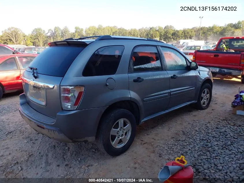 2005 Chevrolet Equinox Ls VIN: 2CNDL13F156174202 Lot: 40542421